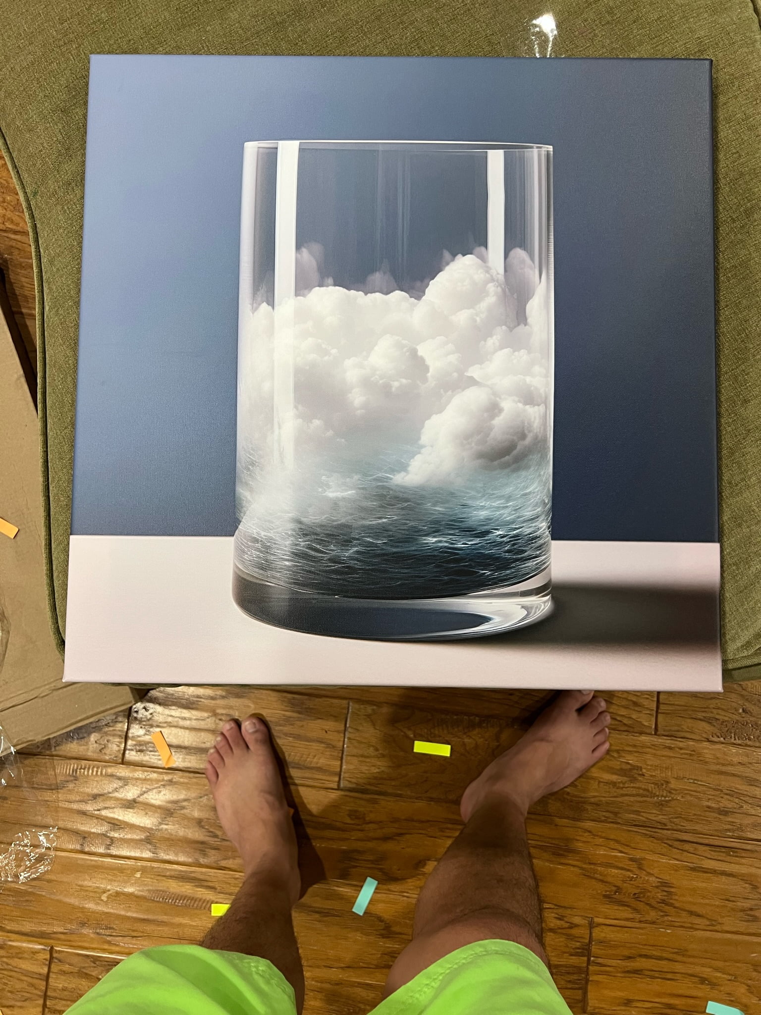 Premium AI Image  Expanding Creativity Discover the Versatility of a 10x10  Canvas Frame